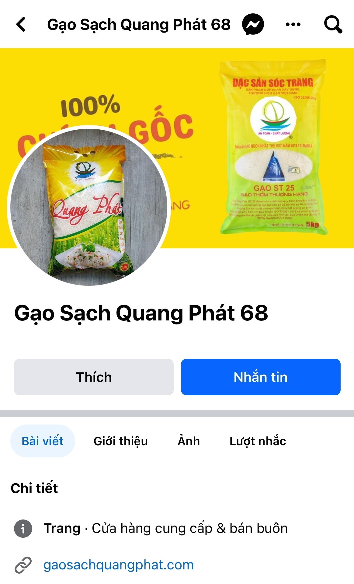 Trang chính thức Gạo Sạch Quang Phát 68.