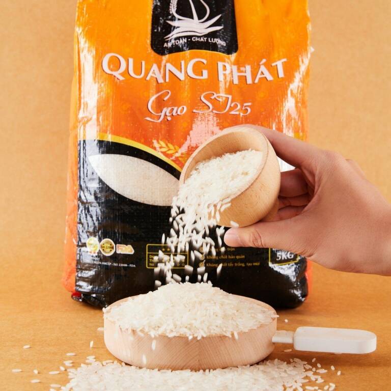 Gạo Sạch Quang Phát ST25 (túi 5kg)